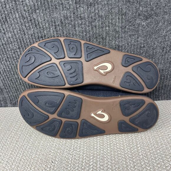 Olukai Nohea Twill Canvas Slip On Loafers Casual Navy Blue Gum Sole Mens 11.5 main image 7